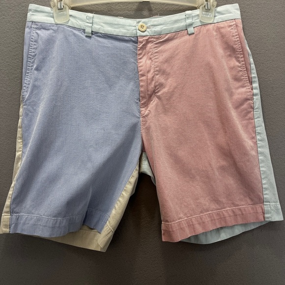 Vineyard Vines seersucker 
Breaker Shorts Colorblock, pockets, spring, Pastel - Picture 1 of 10